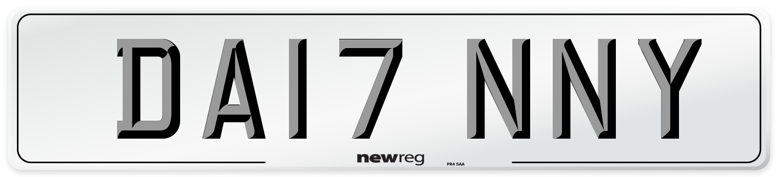 DA17 NNY Number Plate from New Reg